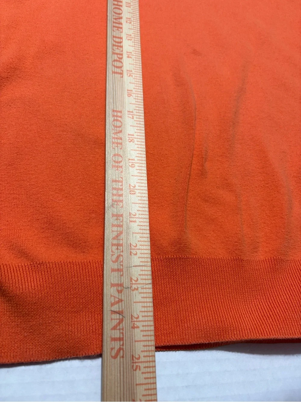 Men’s Polo Ralph Lauren Orange V-Neck Pima Cotton Sweater with Green Pony L